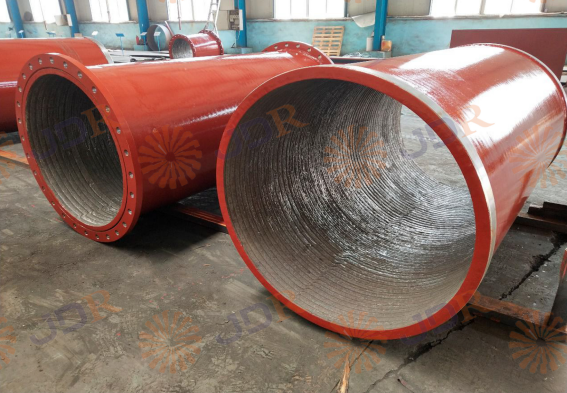 耐磨管道成品，堆焊耐磨管生產(chǎn)車間實(shí)景展示(圖1)